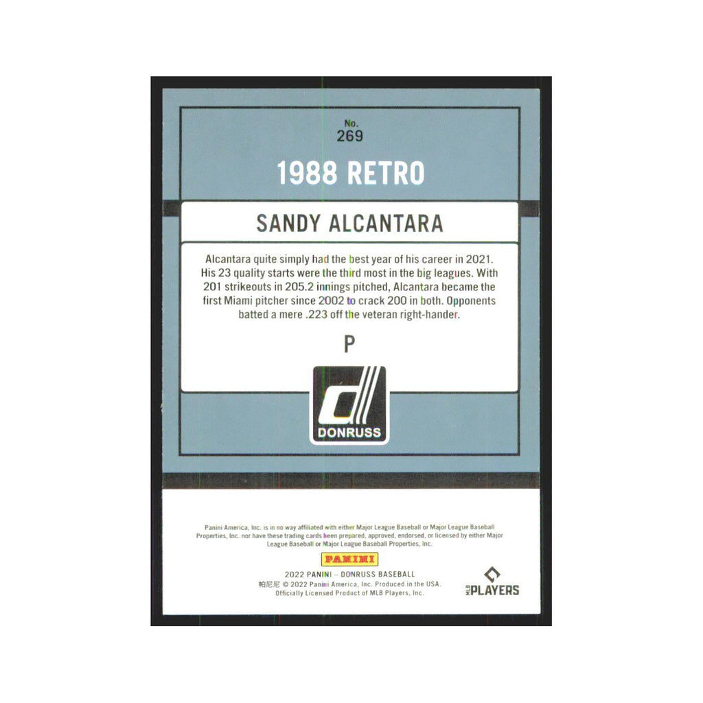 2022 Donruss Sandy Alcantara Marlins #269