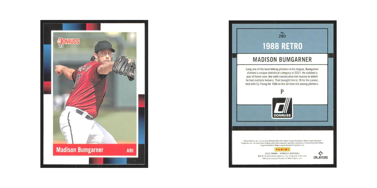 2022 Donruss Madison Bumgarner Diamondbacks #280