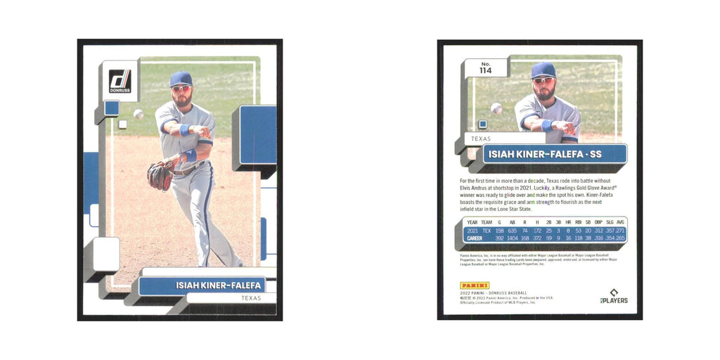 2022 Donruss Isiah Kiner-Falefa Rangers #114