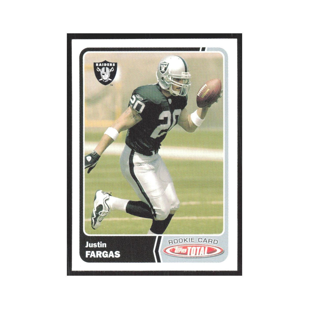 2003 Topps Total Justin Fargas RC Raiders #540