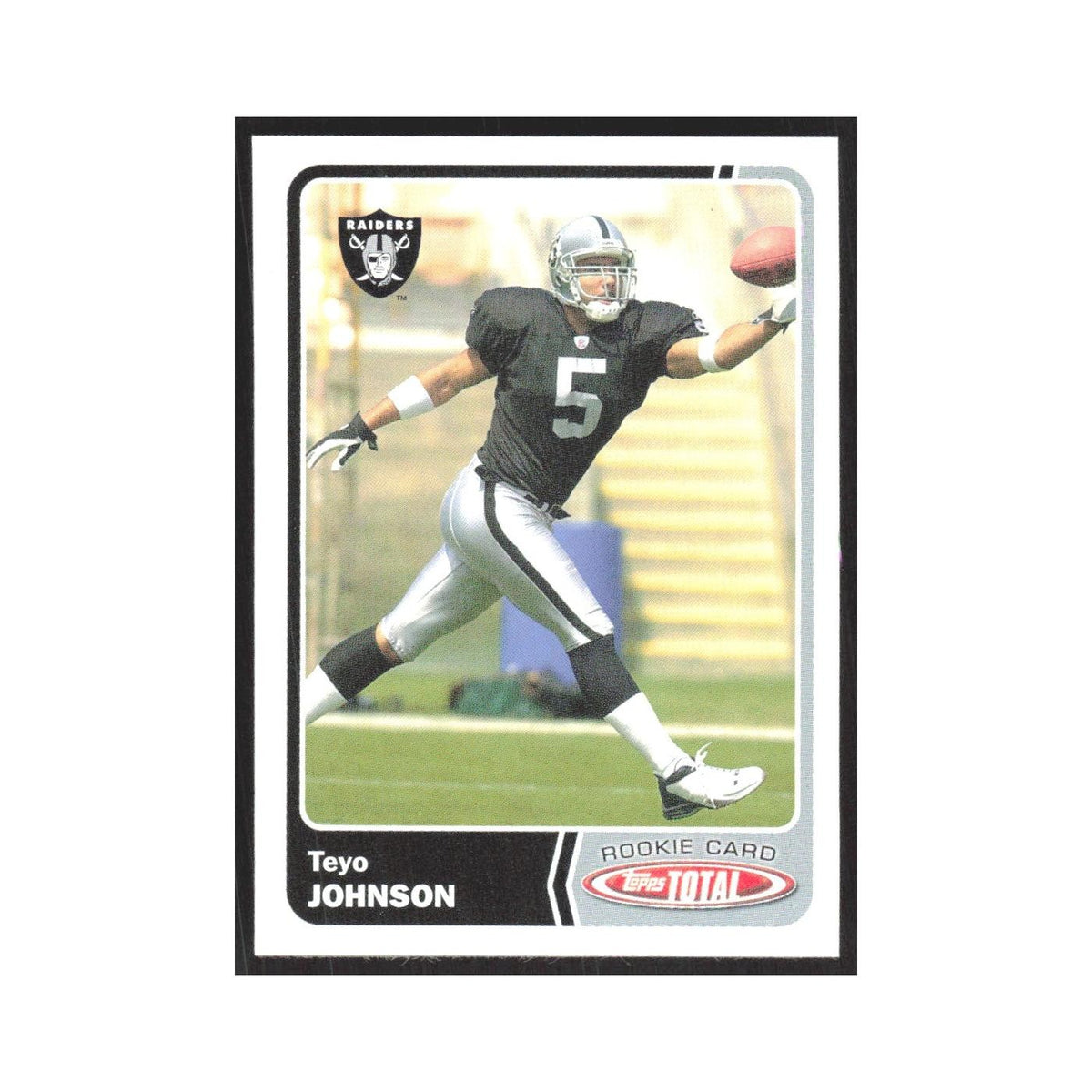 2003 Topps Total Teyo Johnson RC Raiders #520