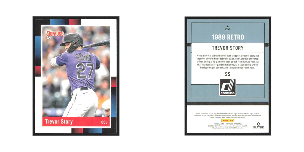 2022 Donruss Trevor Story Rockies #261