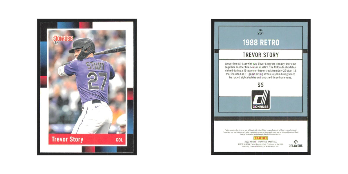 2022 Donruss Trevor Story Rockies #261