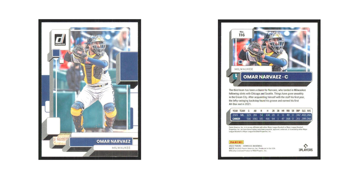 2022 Donruss Omar Narvaez Brewers #116