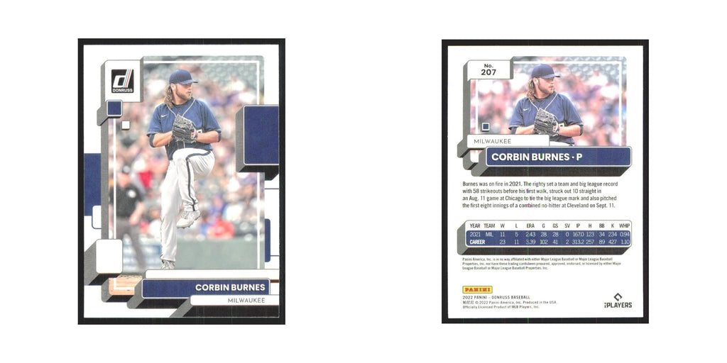 2022 Donruss Corbin Burnes Brewers #207