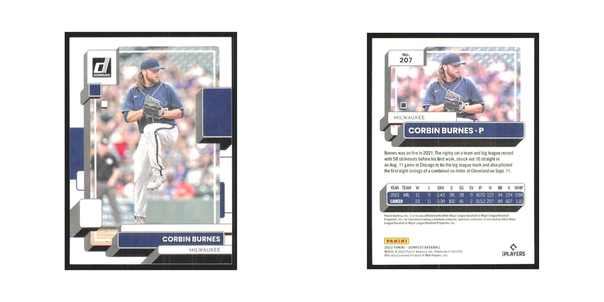 2022 Donruss Corbin Burnes Brewers #207