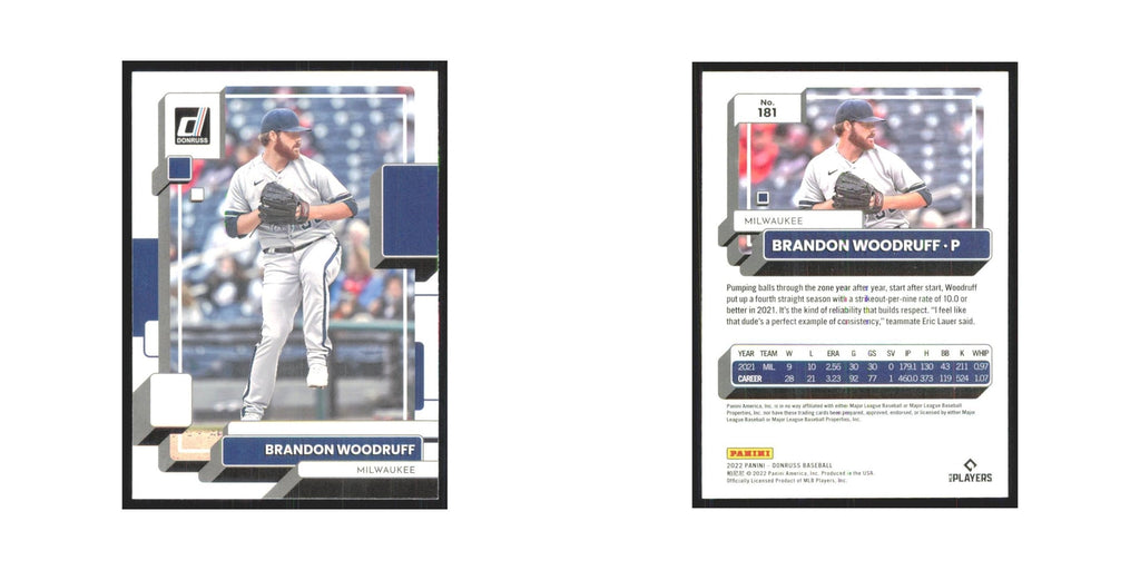 2022 Donruss Brandon Woodruff Brewers #181