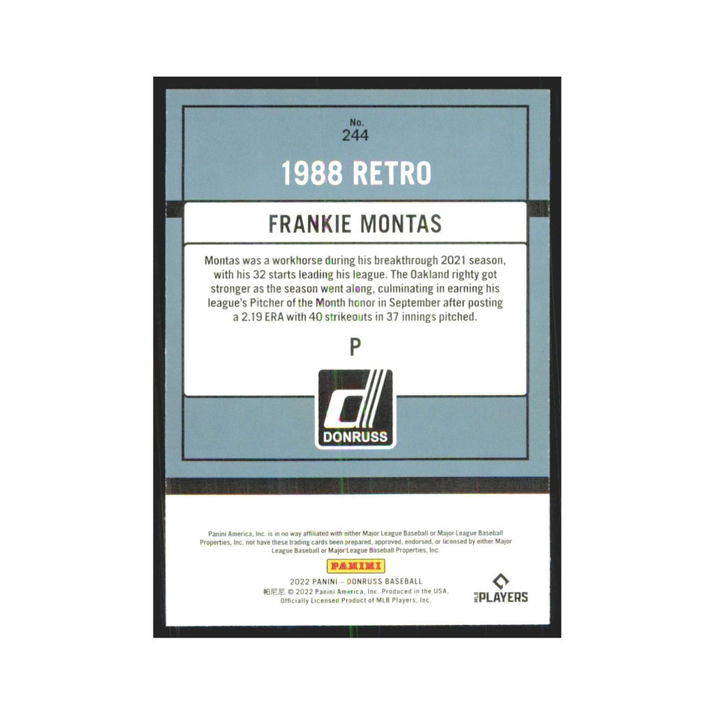 2022 Donruss Frankie Montas Athletics #244
