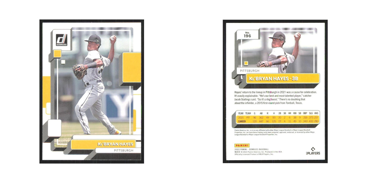 2022 Donruss Ke'Bryan Hayes Pirates #196