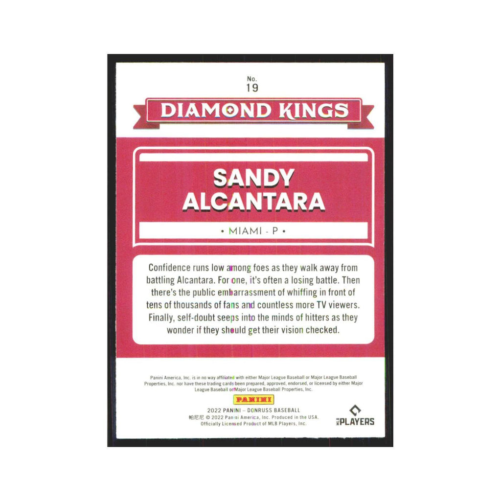 2022 Donruss Sandy Alcantara Marlins #19