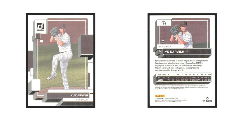 2022 Donruss Yu Darvish Padres #156