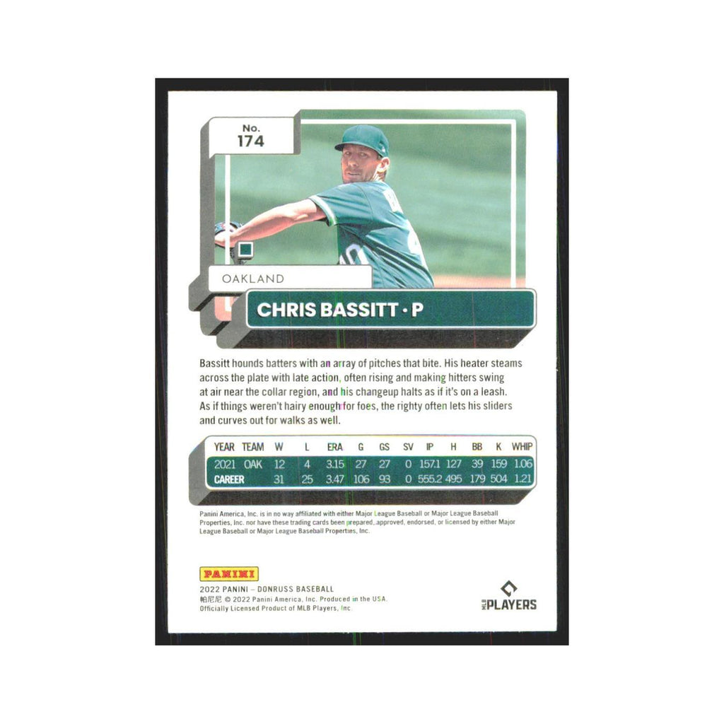 2022 Donruss Chris Bassitt Athletics #174