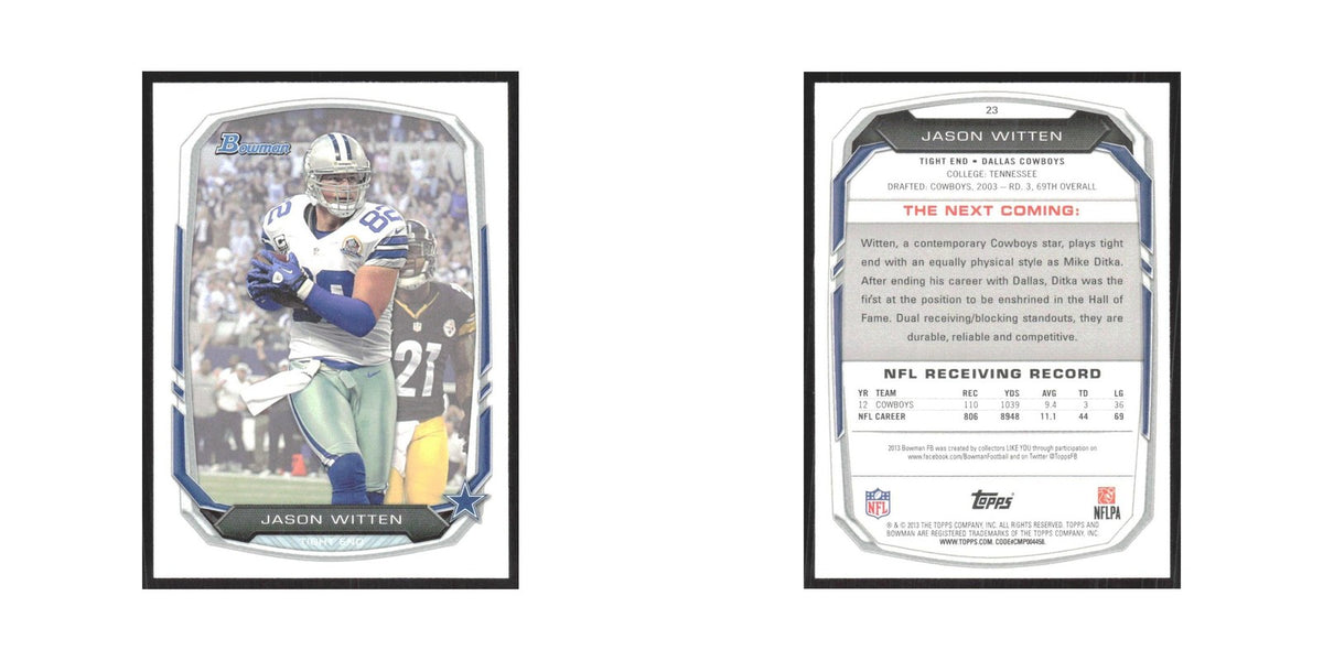 2013 Bowman Jason Witten Cowboys #23