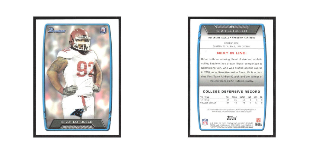 2013 Bowman Star Lotulelei RC Panthers #168