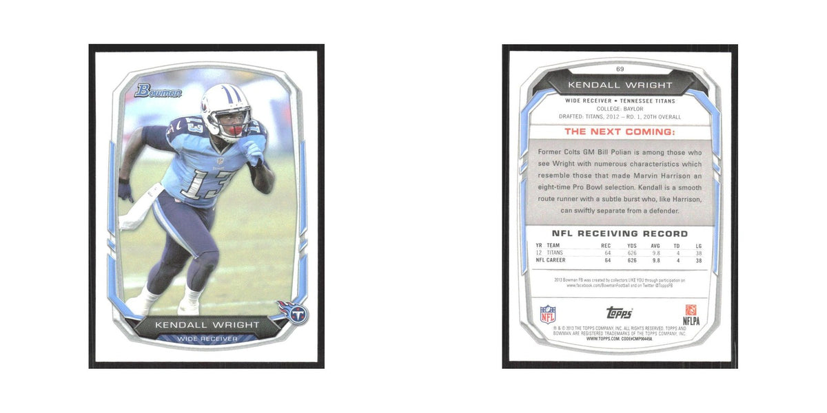 2013 Bowman Kendall Wright Titans #69