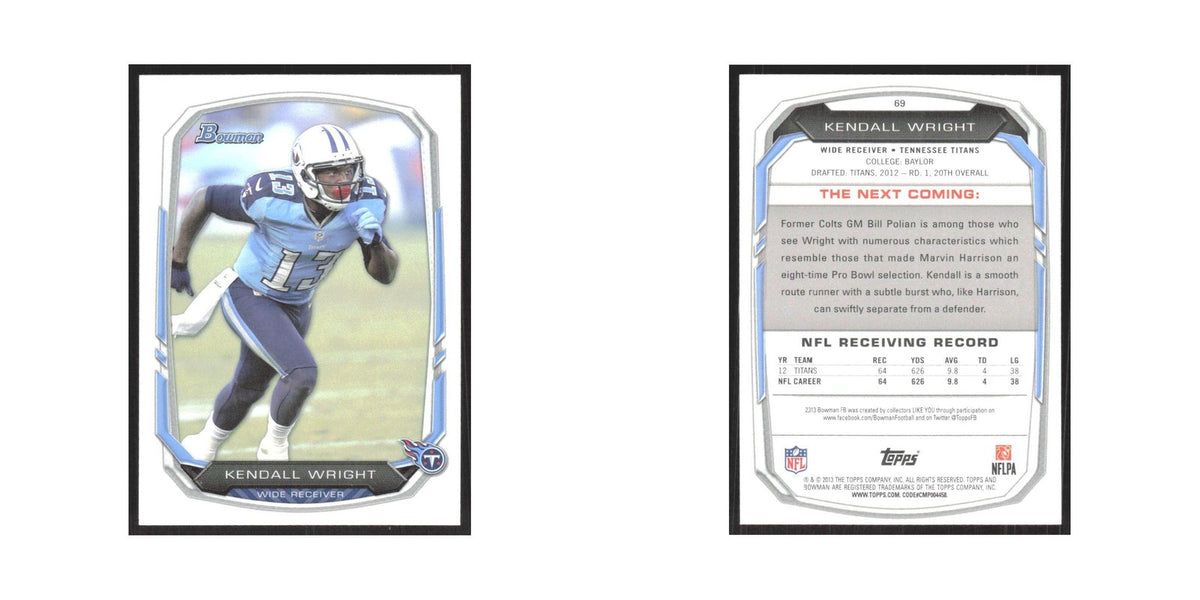 2013 Bowman Kendall Wright Titans #69