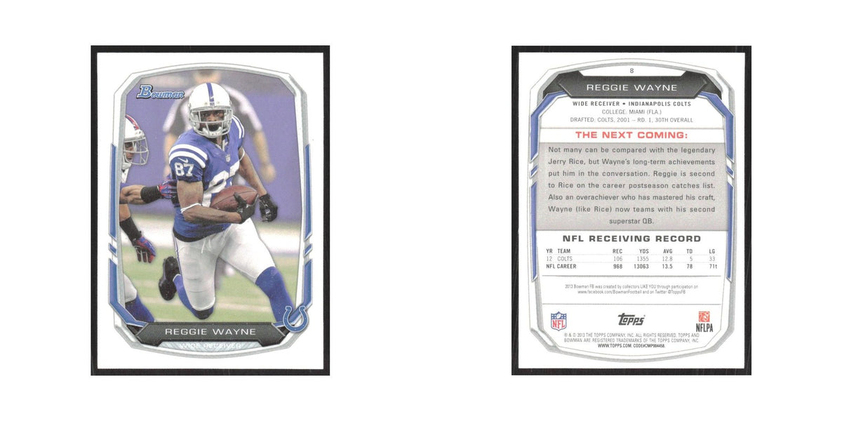 2013 Bowman Reggie Wayne Colts #8