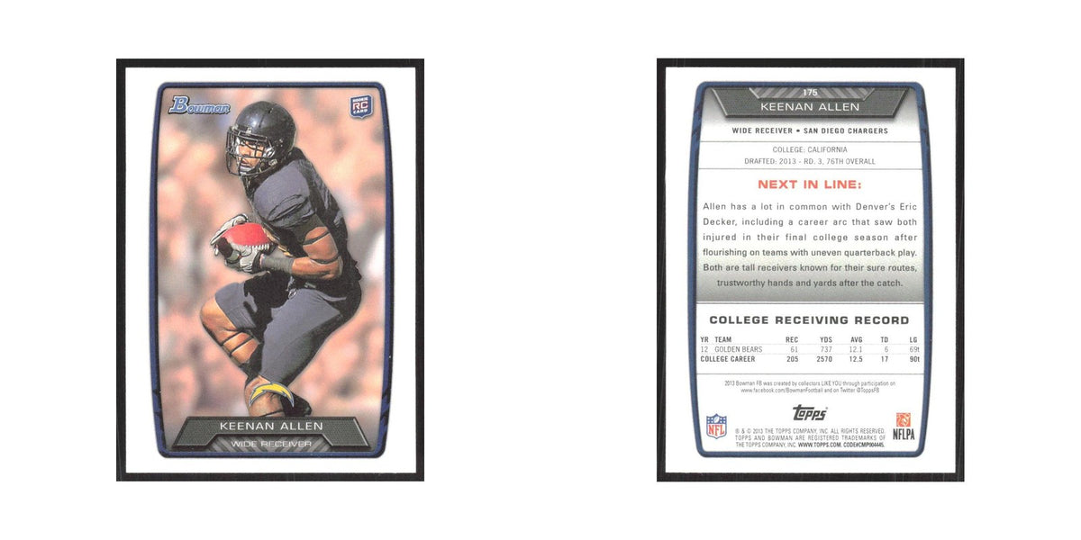 2013 Bowman Keenan Allen RC San Diego Chargers #175