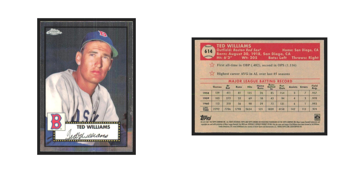 2021 Topps Chrome Ted Williams Red Sox #614