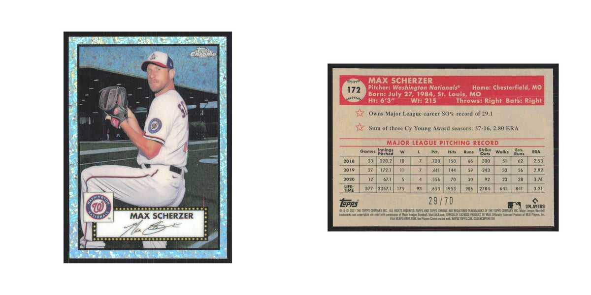2021 Topps Chrome Washington Nationals 29/70 Marlins #172