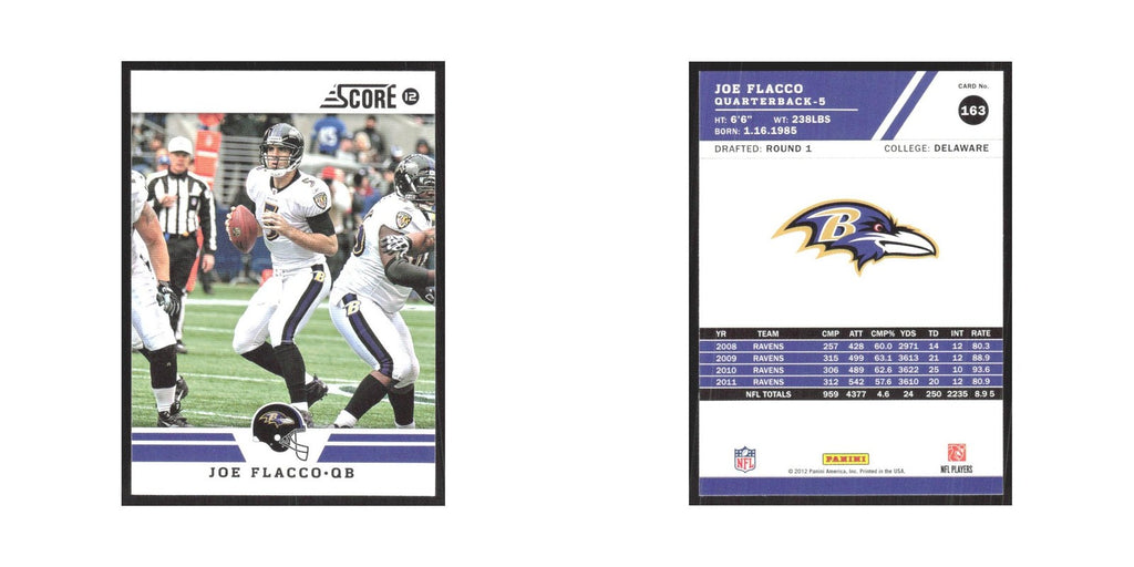 2012 Score Joe Flacco Ravens #163