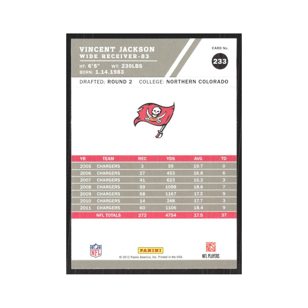 2012 Score Vincent Jackson Buccaneers #233