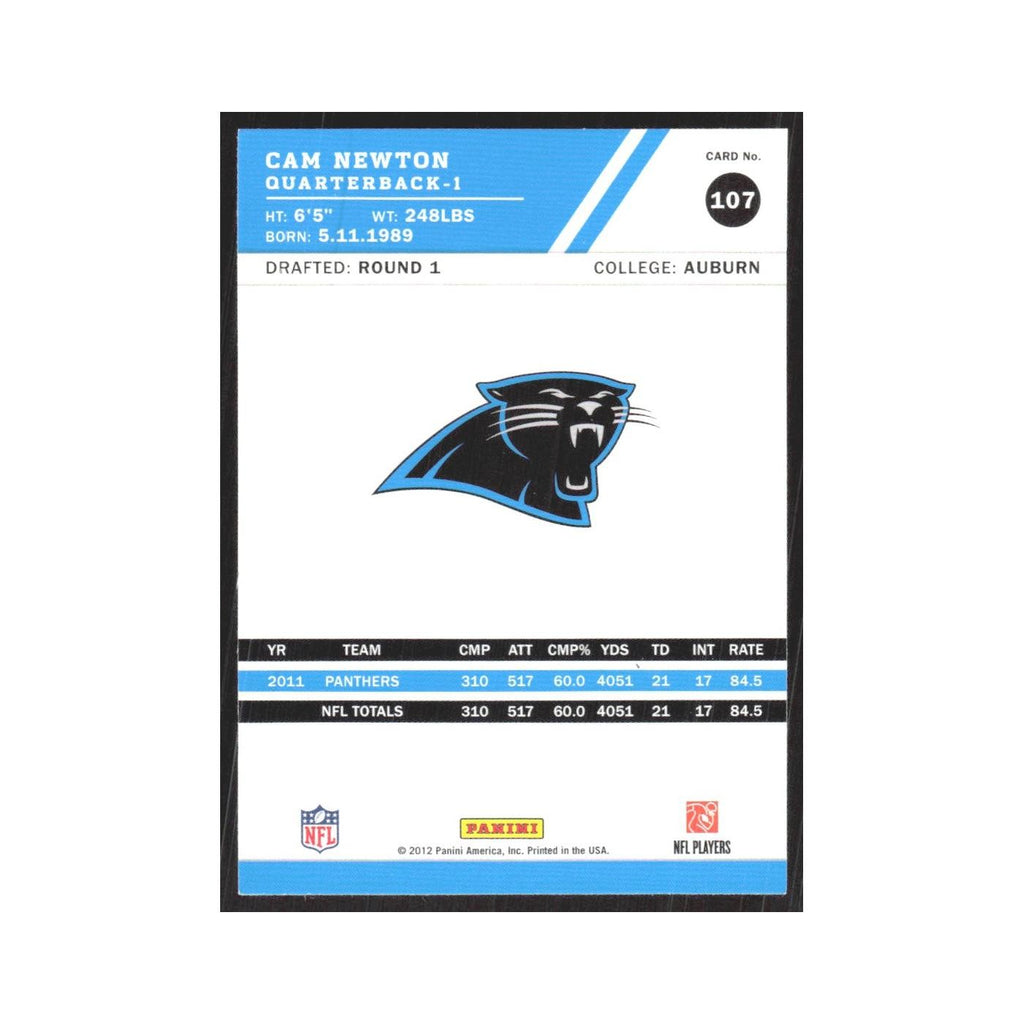 2012 Score Cam Newton Panthers #107
