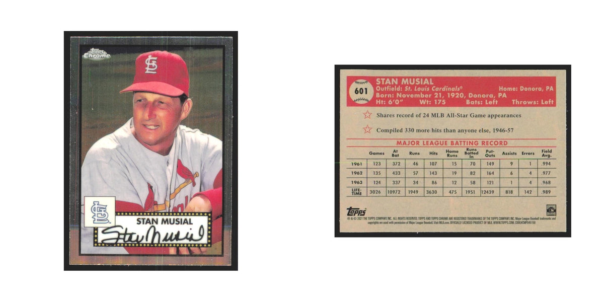 2021 Topps Chrome Stan Musial Cardinals #601