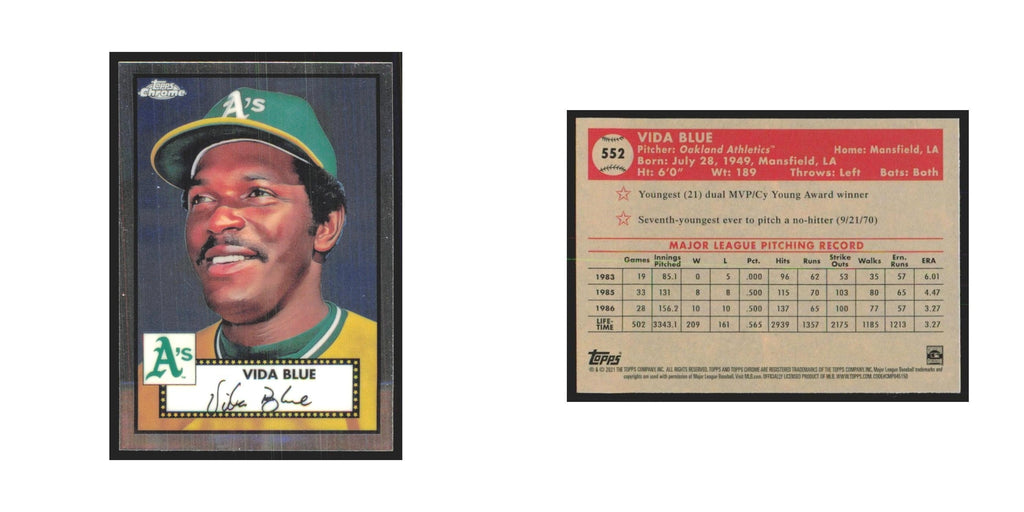 2021 Topps Chrome Vida Blue Athletics #552