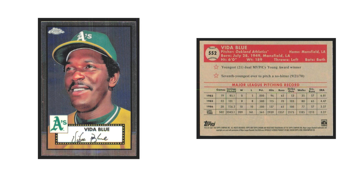 2021 Topps Chrome Vida Blue Athletics #552