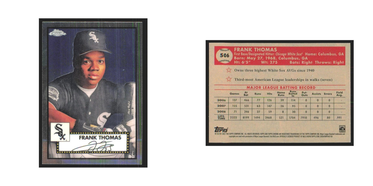 2021 Topps Chrome Frank Thomas White Sox #506