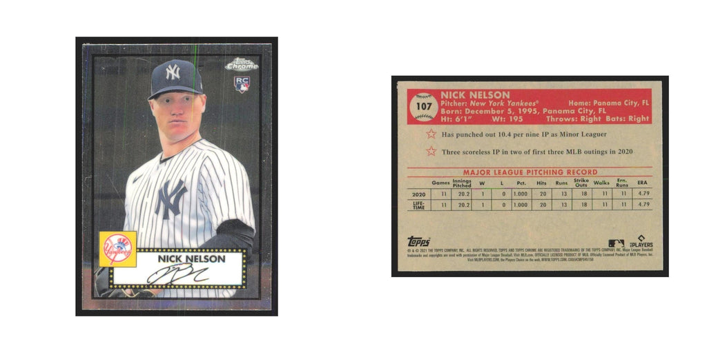 2021 Topps Chrome Nick Nelson RC Yankees #107