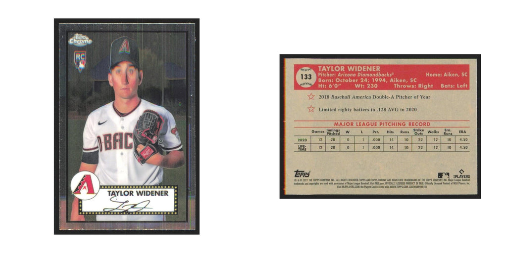 2021 Topps Chrome Taylor Widener RC Diamondbacks #133