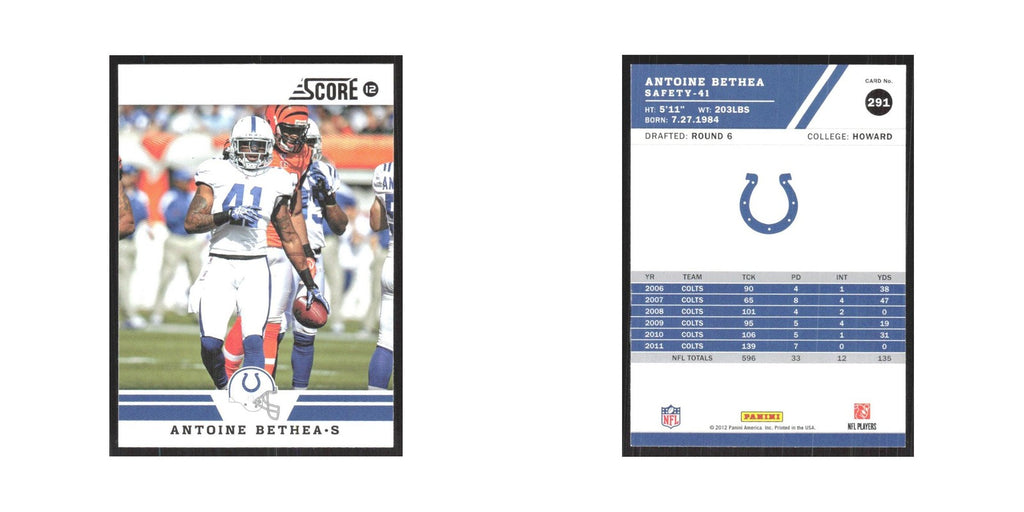 2012 Score Antoine Bethea Colts #291