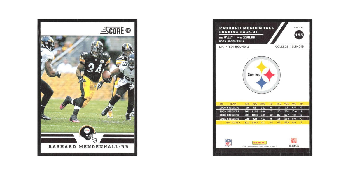 2012 Score Rashard Mendenhall Steelers #195