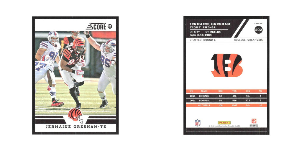 2012 Score Jermaine Gresham Bengals #202