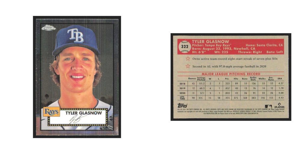 2021 Topps Chrome Tyler Glasnow Rays #322