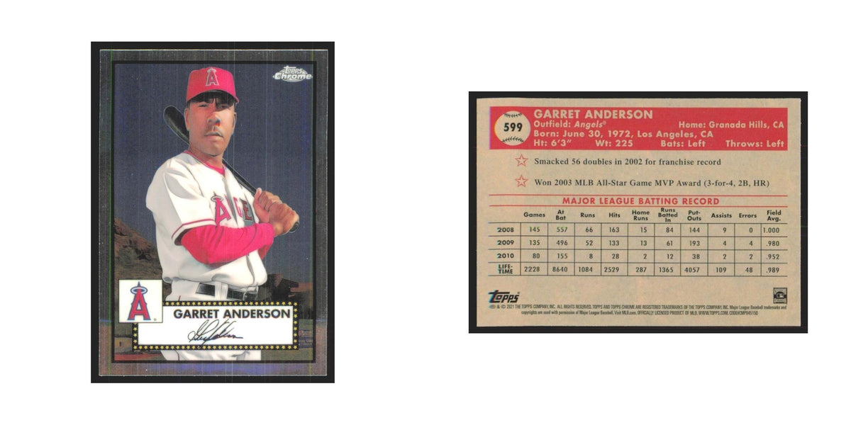 2021 Topps Chrome Garret Anderson Angels #599