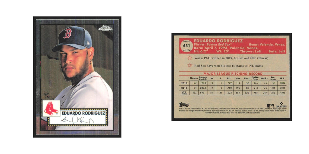 2021 Topps Chrome Eduardo Rodriguez Red Sox #431