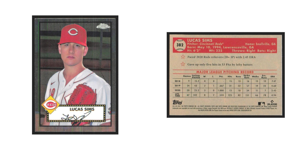 2021 Topps Chrome Lucas Sims Reds #382