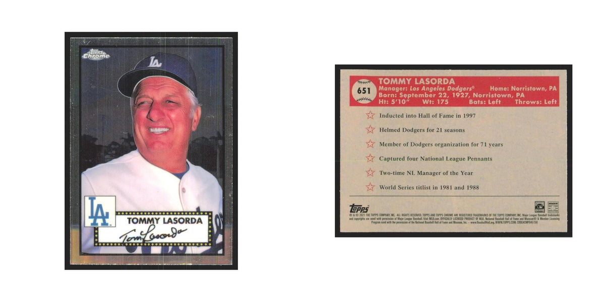 2021 Topps Chrome Tommy Lasorda Dodgers #651