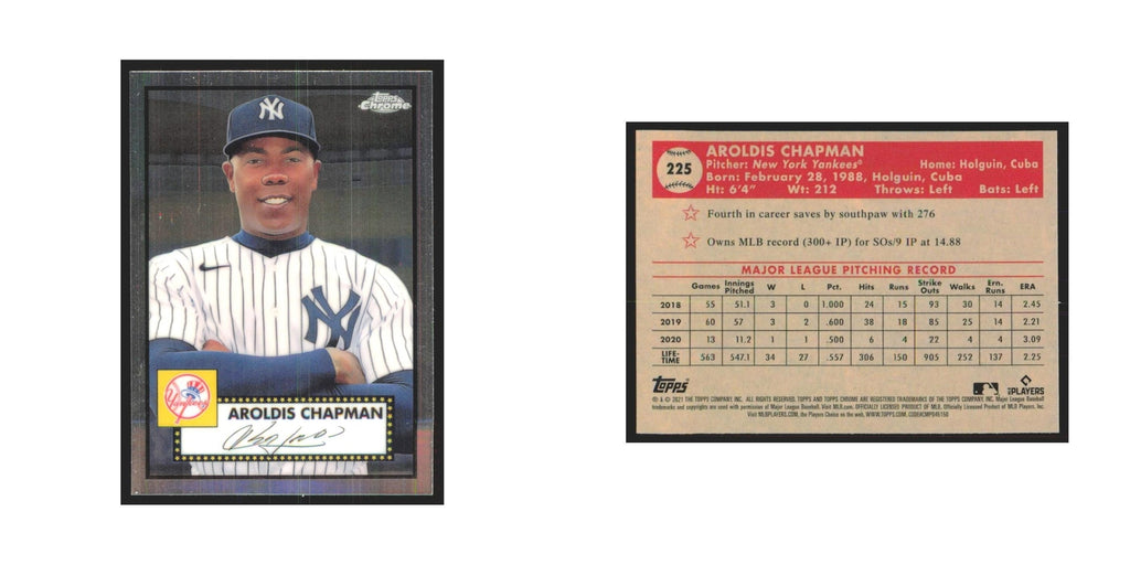 2021 Topps Chrome Aroldis Chapman Yankees #225