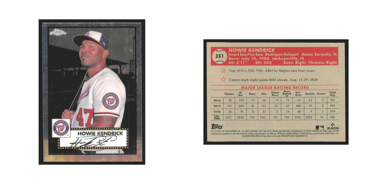 2021 Topps Chrome Howie Kendrick Nationals #351