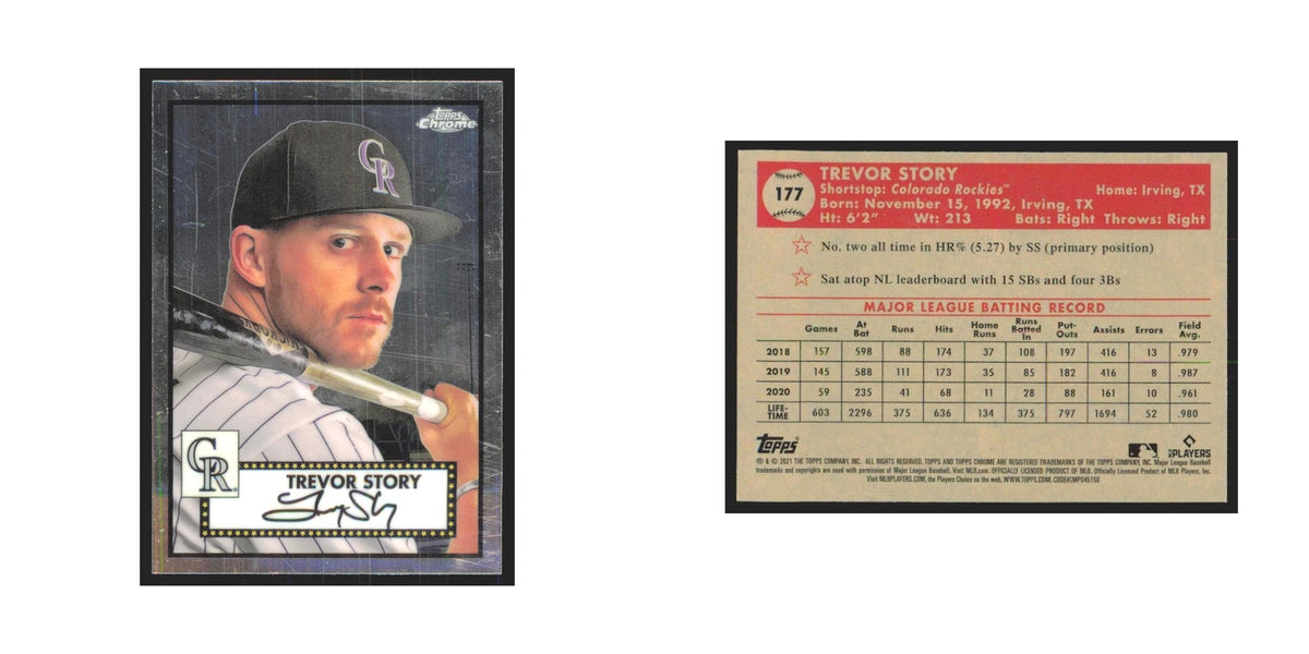 2021 Topps Chrome Trevor Story Rockies #177