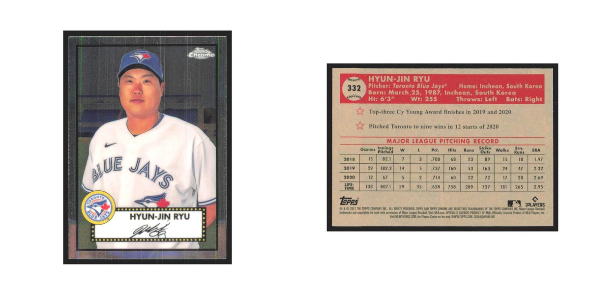 2021 Topps Chrome Hyun-Jin Ryu Blue Jays #332