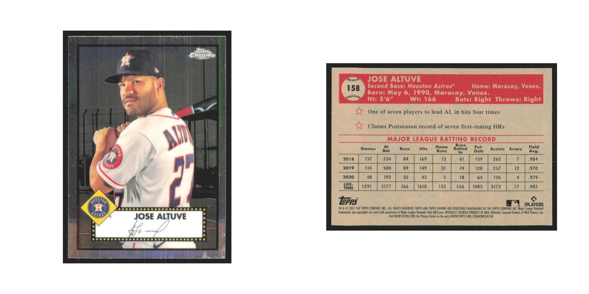 2021 Topps Chrome Jose Altuve Astros #158