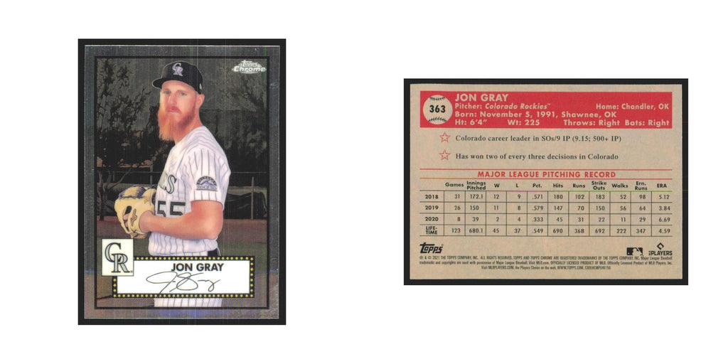 2021 Topps Chrome Jon Gray Rockies #363