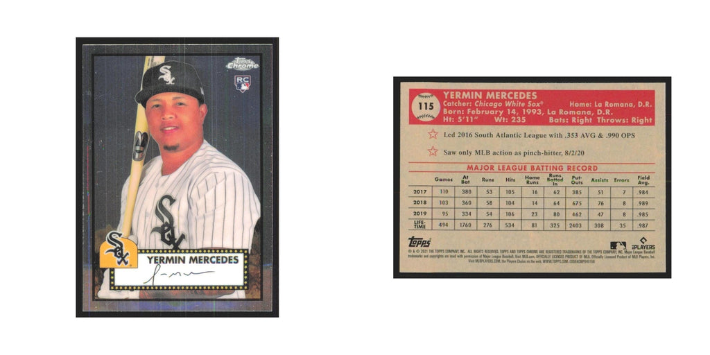 2021 Topps Chrome Yermin Mercedes RC White Sox #115