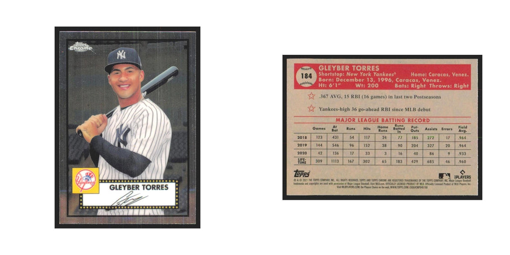 2021 Topps Chrome Gleyber Torres Yankees #184