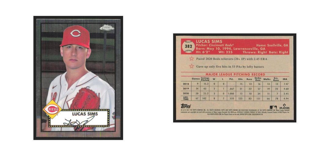 2021 Topps Chrome Lucas Sims Reds #382
